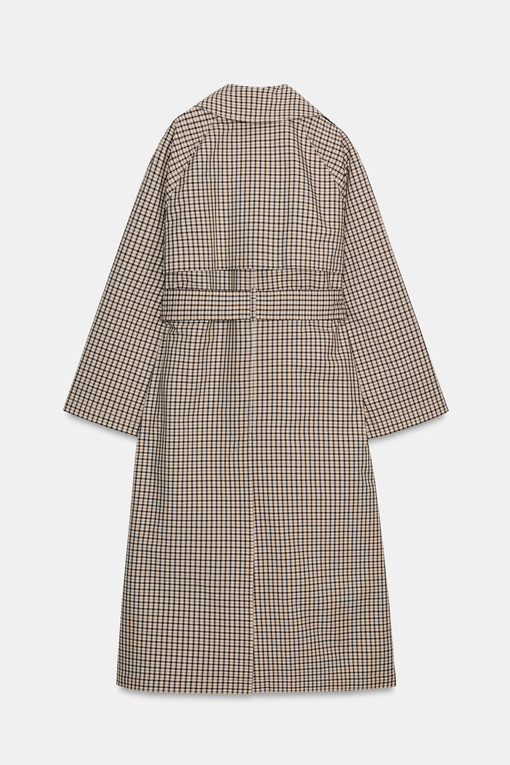 TRENCH OVERSIZE CUADROS ZW COLLECTION / Beige / Verde - Zara фото 9