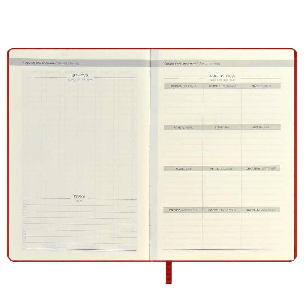 Ежедневник недатированный ESCALADA, А5, 160 л., арт. 67233/ 15 СОФТ-ТАЧ КРАСНЫЙ