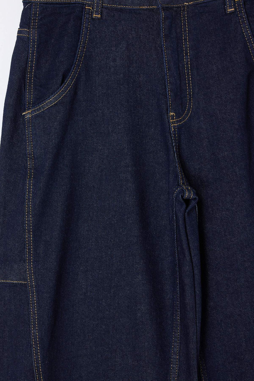 Koyu Mavi D_K_ML_ Diki_ Detayl_ Y_ksek Bel Baggy Jeans TWOAW27JE00030 - Trendyolmilla фото 8