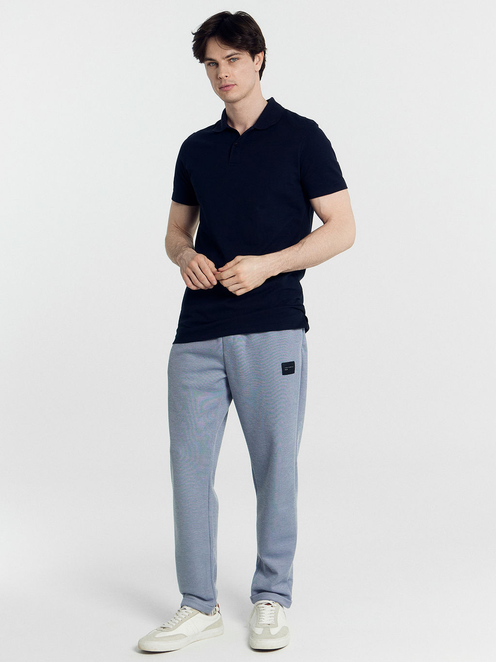 Брюки мужские в синем цвете двухцветный синий 181258