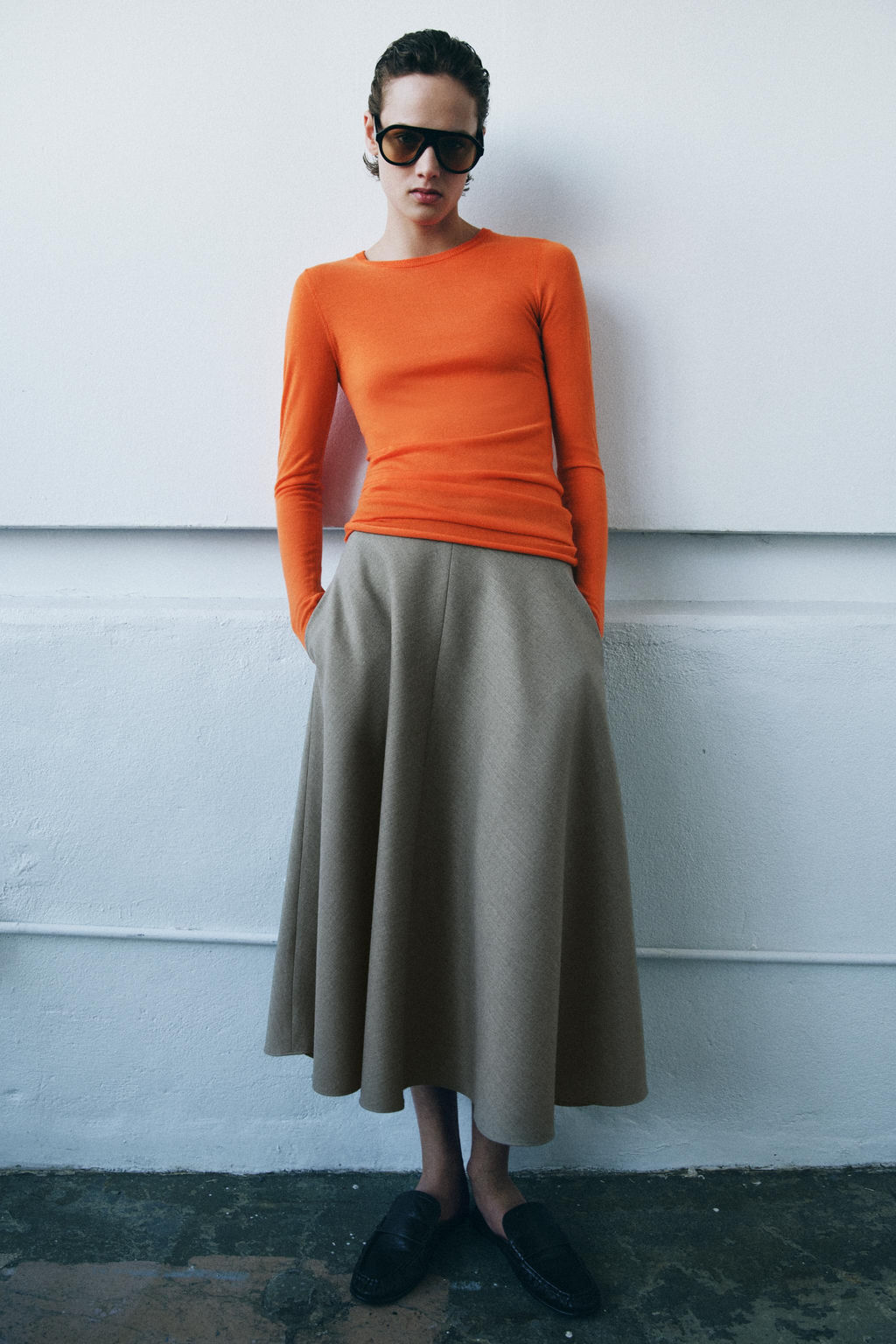 HERRINGBONE LAYERED SKIRT ZW COLLECTION