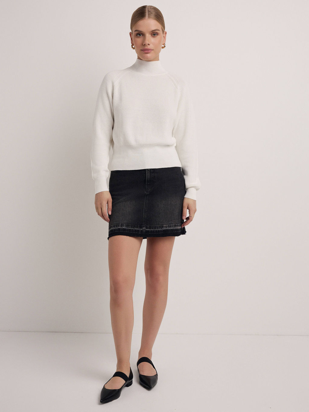 CONTE CON-687 Юбка джинсовая женская washed black