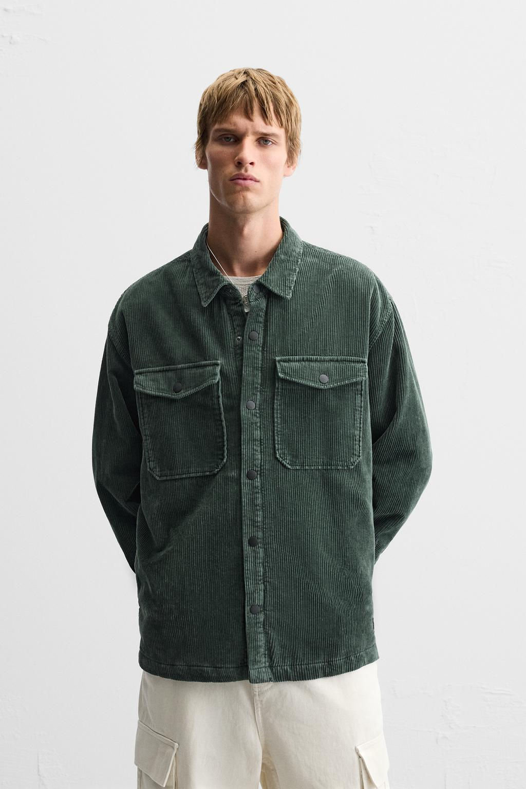 PADDED CORDUROY OVERSHIRT - Zara фото 2