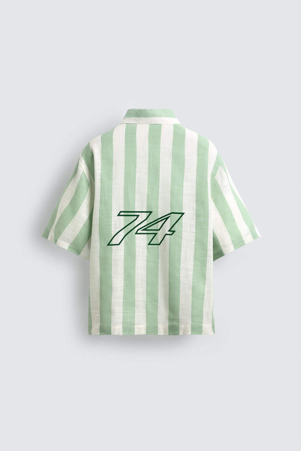 CAMISA POLO BOXY FIT GR?FICOS ESTAMPADOS / Verde - Zara фото 8