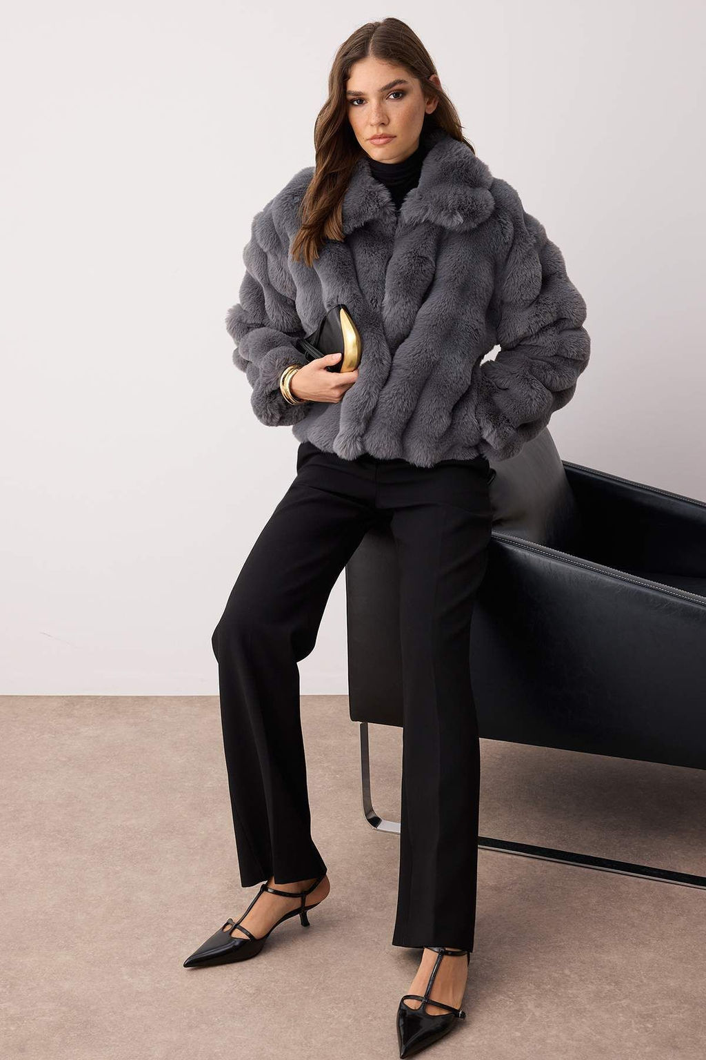 Gri Regular Kal?p Kurk Mont TWOAW26MO00105 - Trendyolmilla фото 10