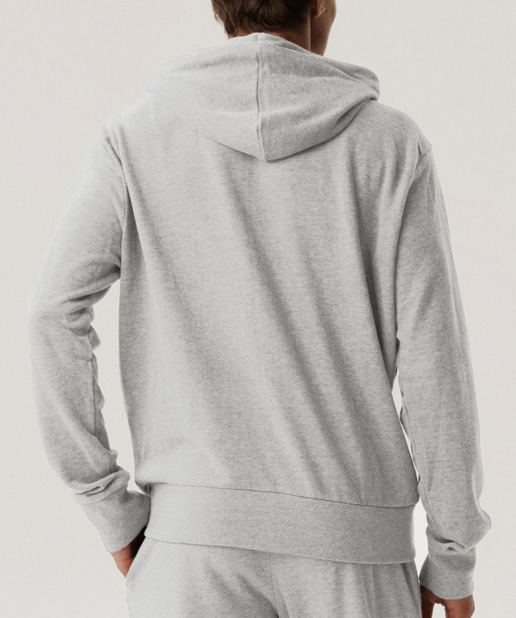 ATLANTIC HMT-001 Худи мужское French Terry светло-серый меланж фото 3