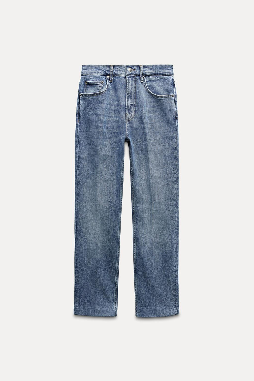 ZW COLLECTION BOOTCUT HIGH-WAIST CROPPED JEANS - Zara фото 7