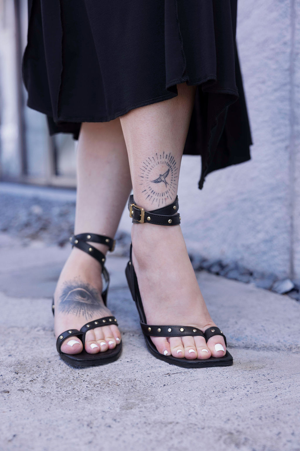 Trendyol Shoes Siyah Trok Tasl? Bilekten Baglamal? Kad?n Parmak Aras? Sandalet TAKSS25SD00048