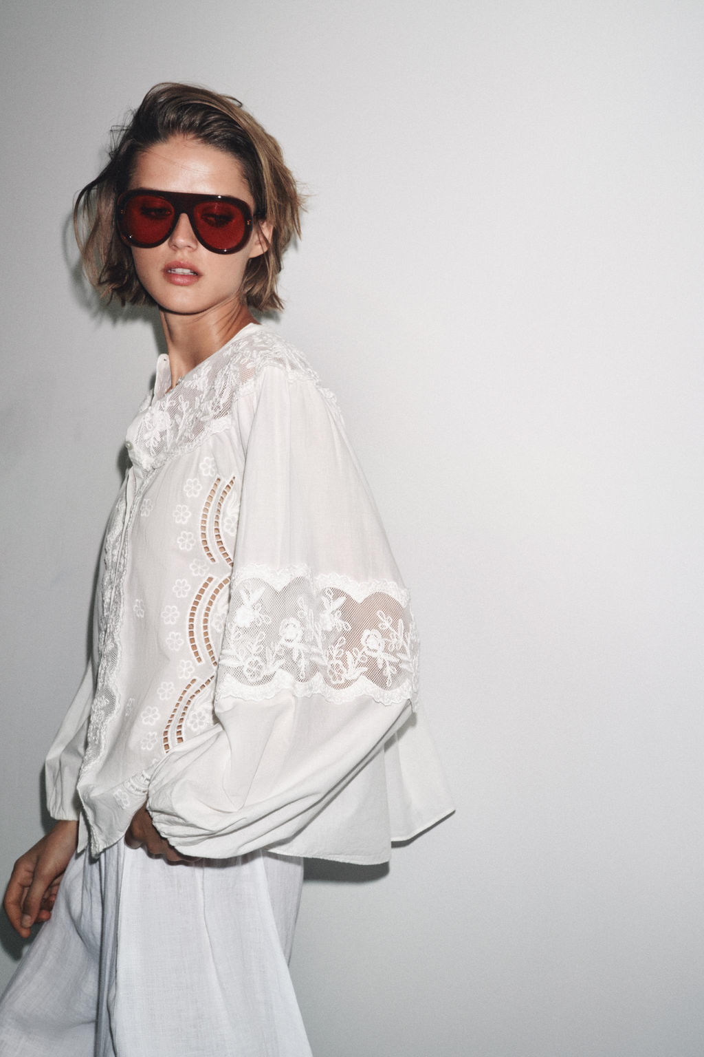 ZW COLLECTION EMBROIDERED SHIRT - Zara фото 4