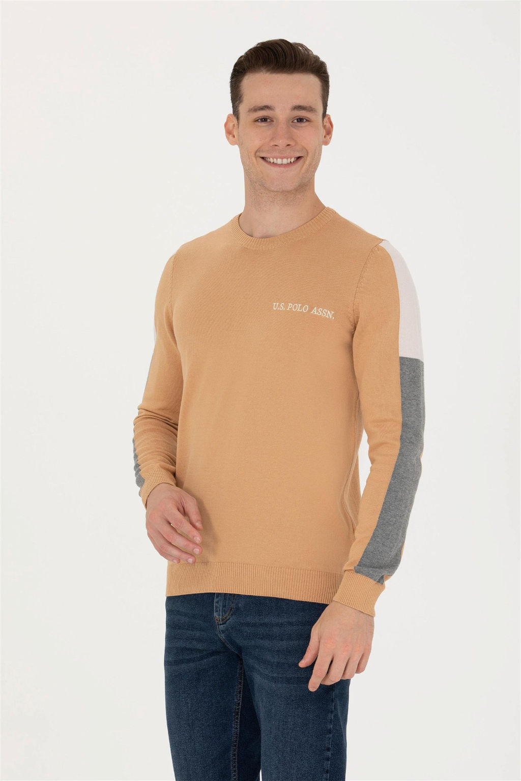 U. S. Polo Assn Мужской песочный свитер - U.s. polo assn фото 10