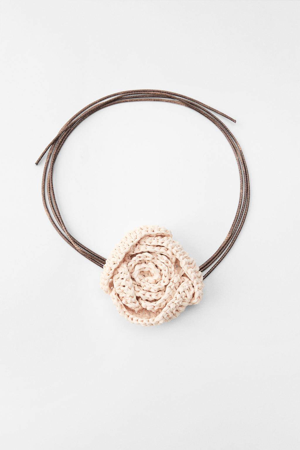 RAFFIA NECK FLOWER - Zara фото 4