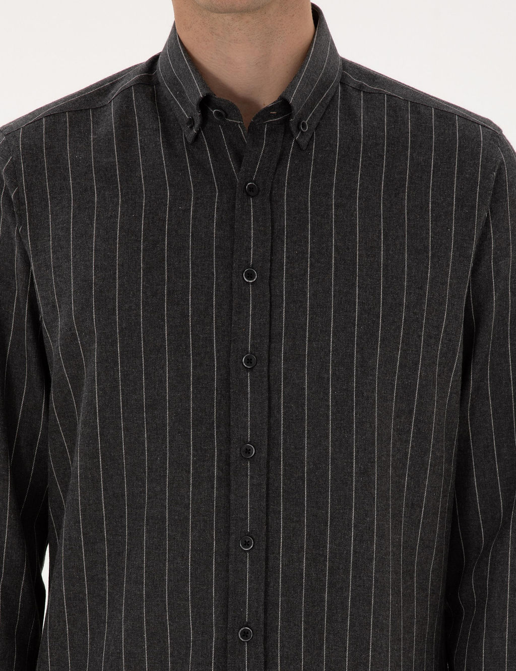 Antrasit _izgili Regular Fit Uzun Kollu G_mlek - Pierre cardin фото 6