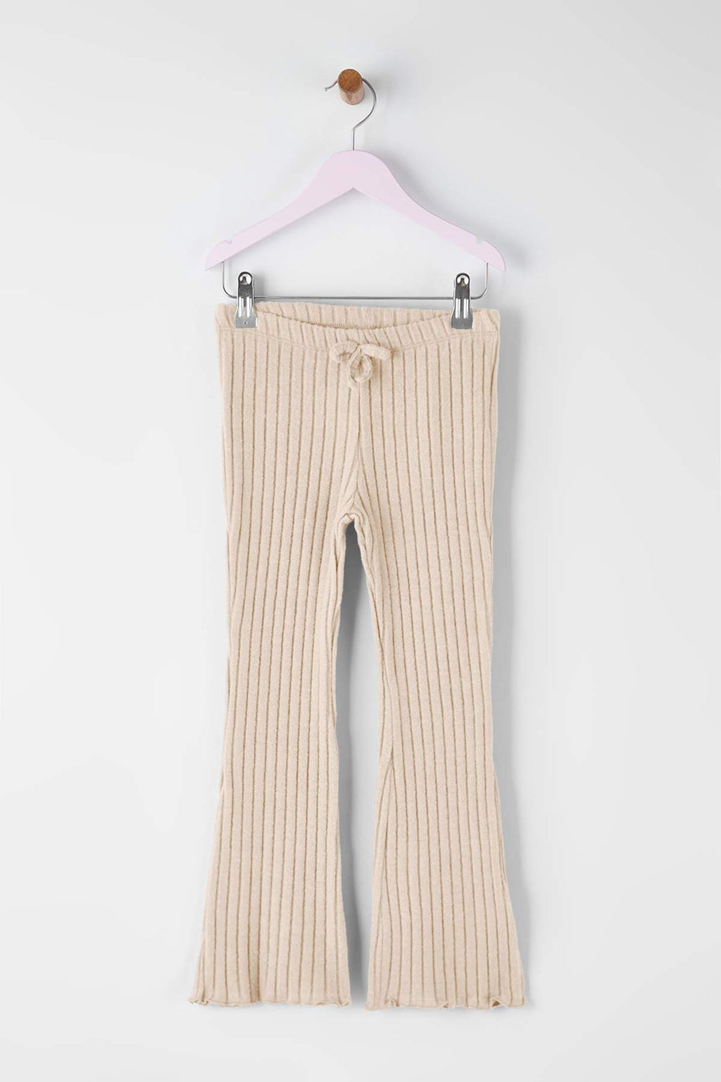 Mavi-Bej Pamuklu Yumusak Esnek 2li K?z Cocuk Duz Orme Tayt TKDAW26TA00005 - Trendyolmilla фото 7