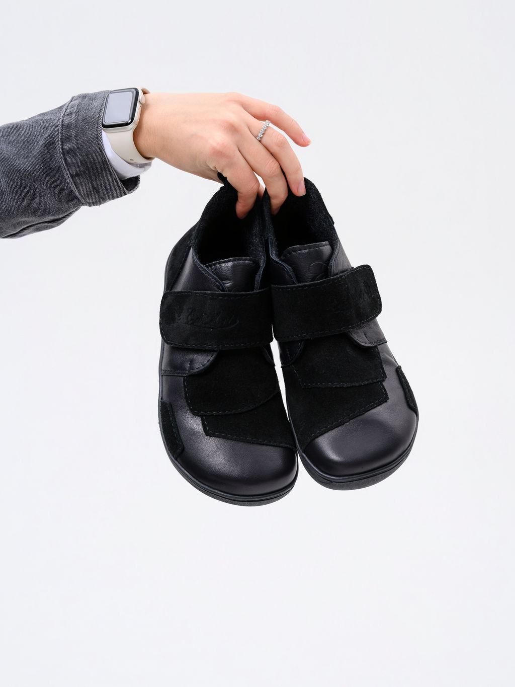 Ботинки женские демисезонные черные 206.NATAbl.Черная кожа+черная замша/Байка