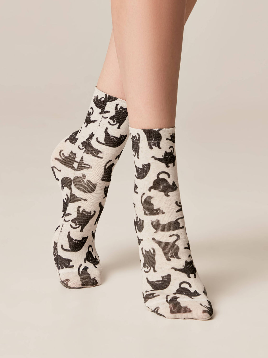 Цена за 2 пары. Носки Классические CONTE Носки с принтом FANTASY из смесовой пряжи с хлопком и льном бежевый - Conte elegant фото 29