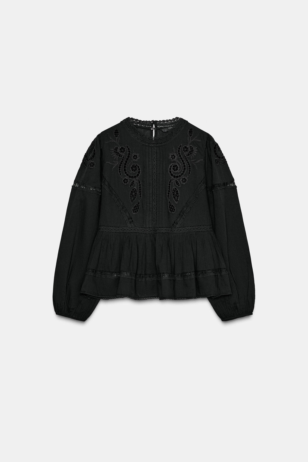 ZW COLLECTION ROMANTIC EMBROIDERED BLOUSE - Zara фото 4