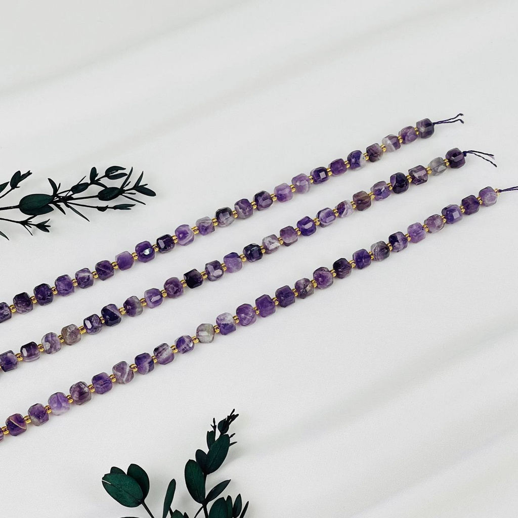 Бусины для украшений из Аметиста (42 бусины) 37 см
