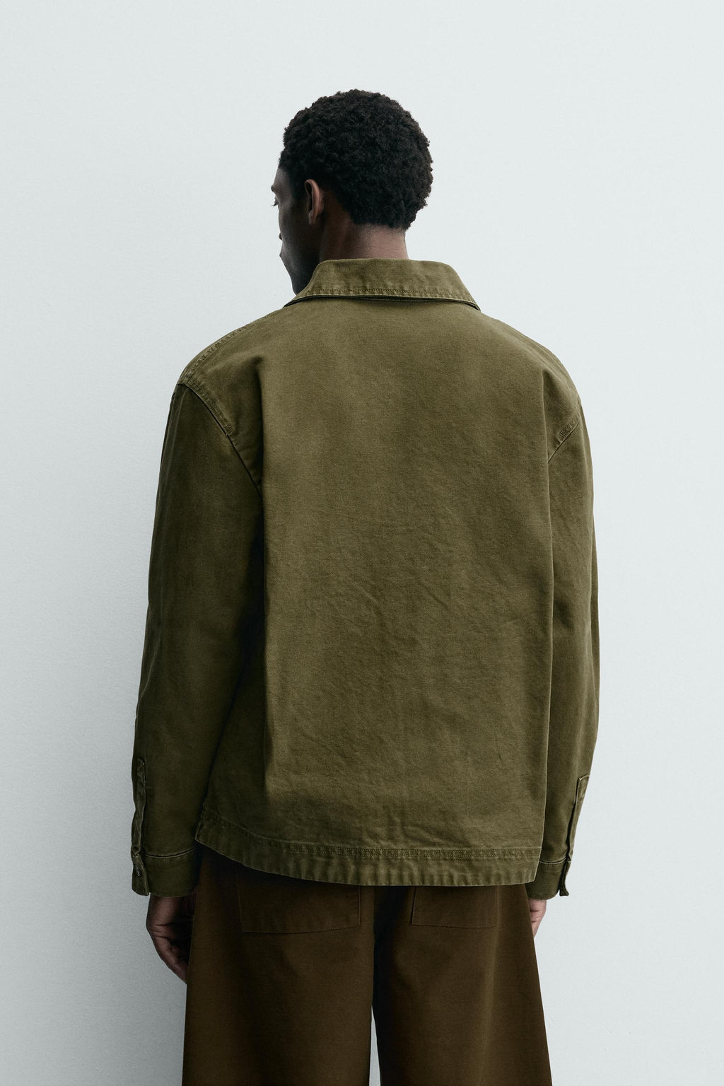 SOBRECAMISA RELAXED FIT BOLSILLOS / Musgo - Zara фото 3