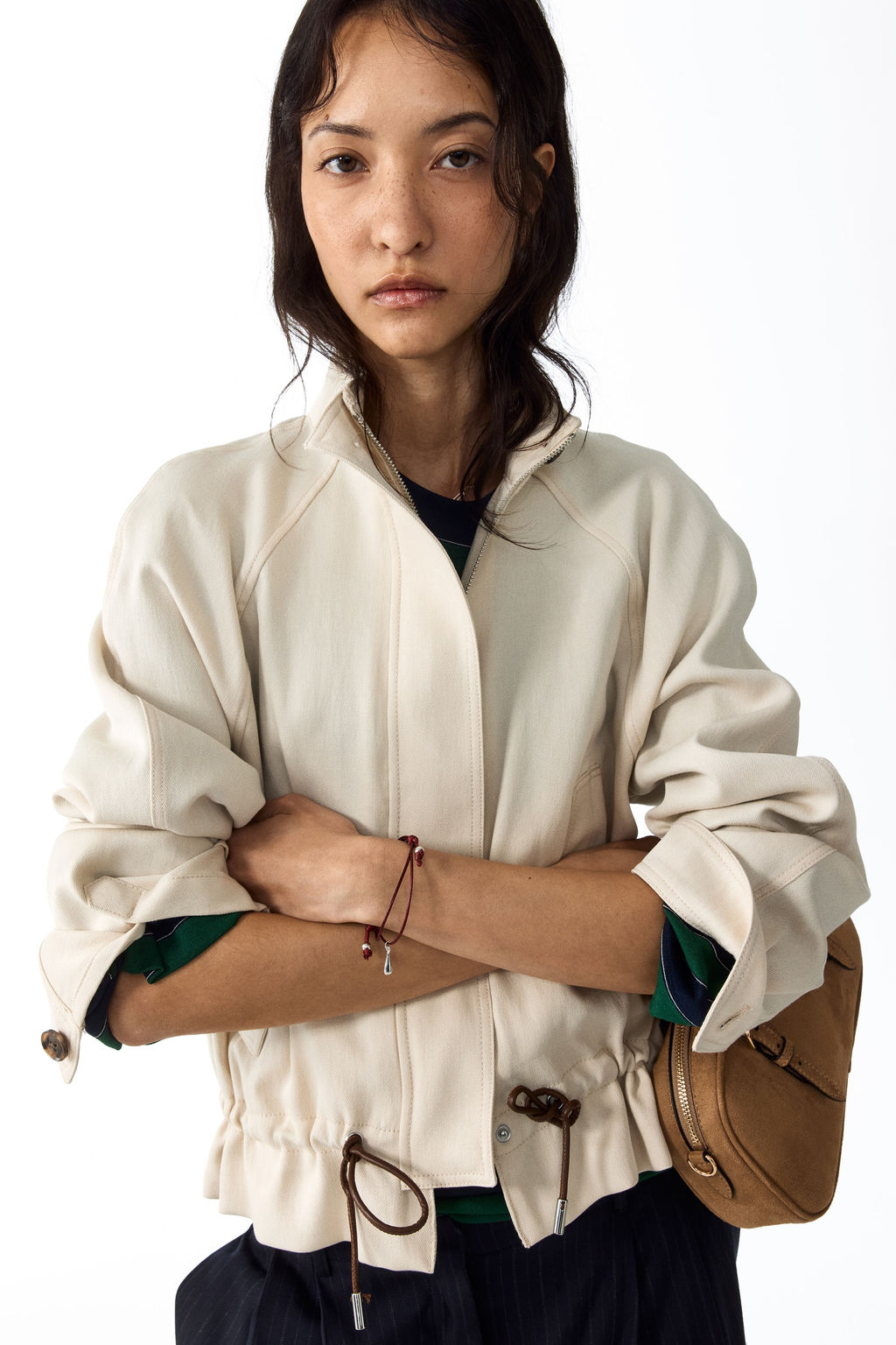 Chaqueta oversize en mezcla de lino - H&m фото 4