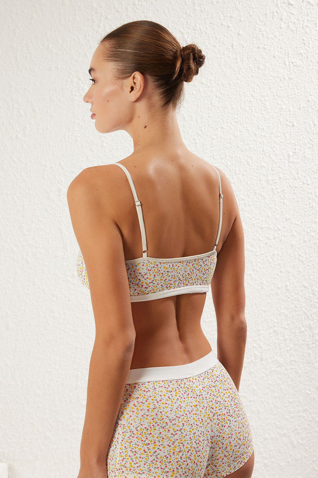 TRENDYOLMILLA Cok Renkli 2li Paket Pamuklu Cicekli Balensiz Kaps?z Bralette Orme Sutyen THMSS25SU00028  фото 7