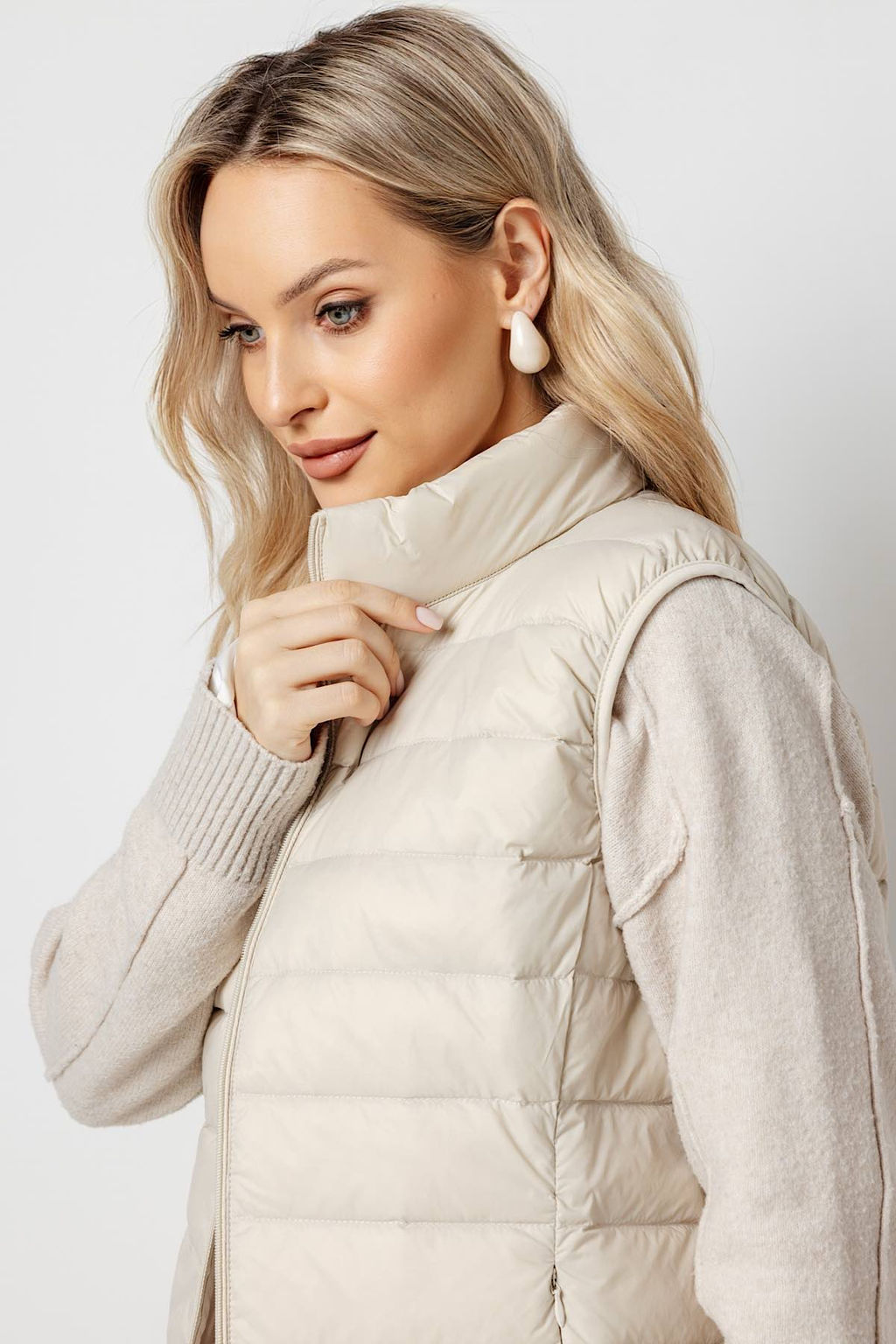 Жилет женский 2001/02/Бежевый - Rise фото 4