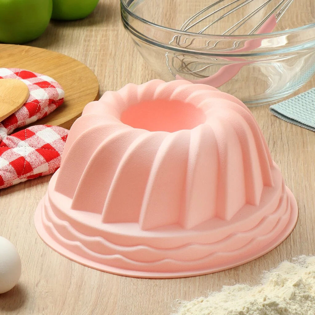 Форма для выпечки силикон, 23.5х10.5 см, круглая розовая Savory Y4-4964 (396043) /Daniks/  фото 2