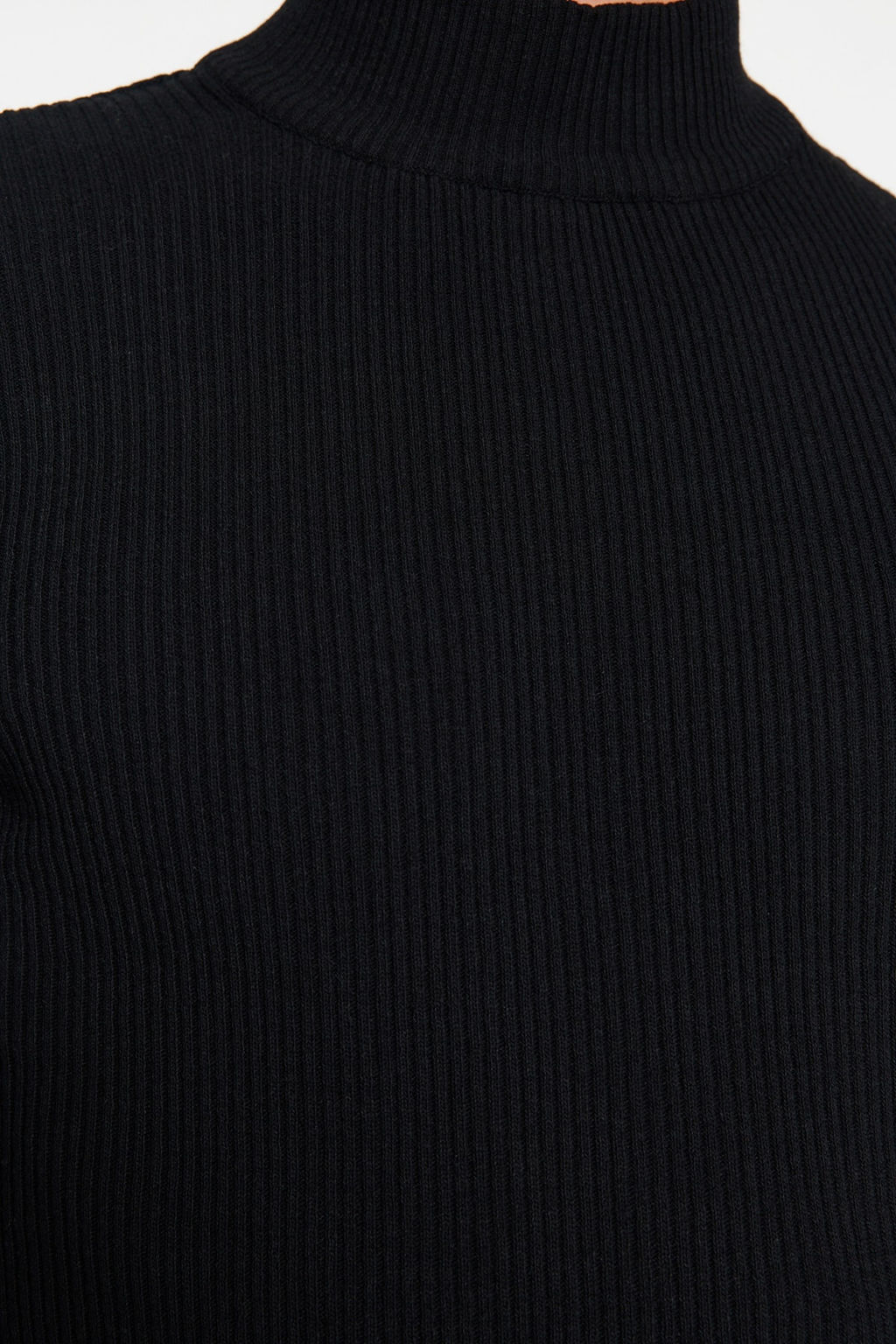 TRENDYOL MAN Siyah-Ekru Dar Kal?p Pamuklu Yar?m Bal?kc? Yaka Lastik Orgu 2li Paket Triko Kazak TMNAW22KZ1919 - Trendyolmilla фото 4