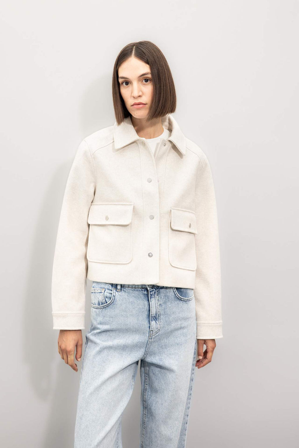 Regular Kal?p Polo Yaka C?tc?tl? Cepli K?sa Kase Ceket - Defacto фото 2