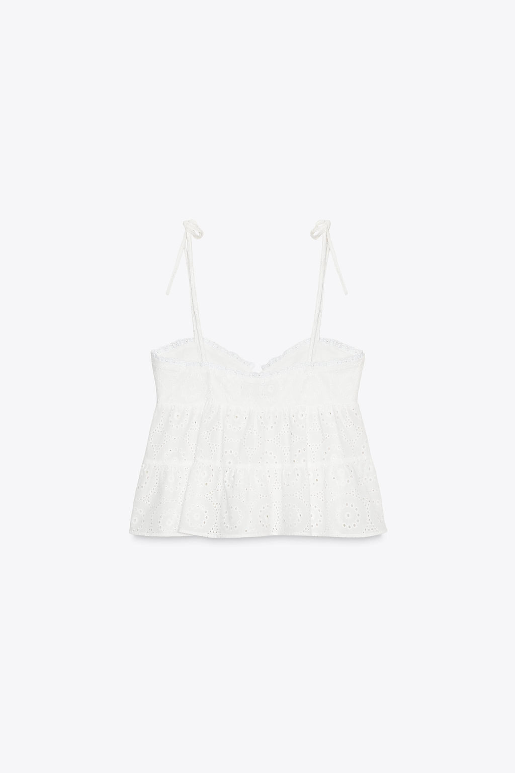 TOP WITH CUTWORK EMBROIDERY - Zara фото 6