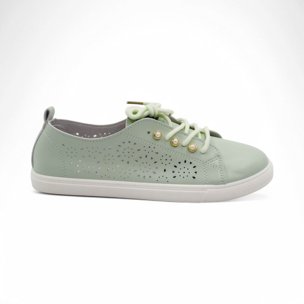 Женские мокасины Z112-19 зеленые - Sport фото 2