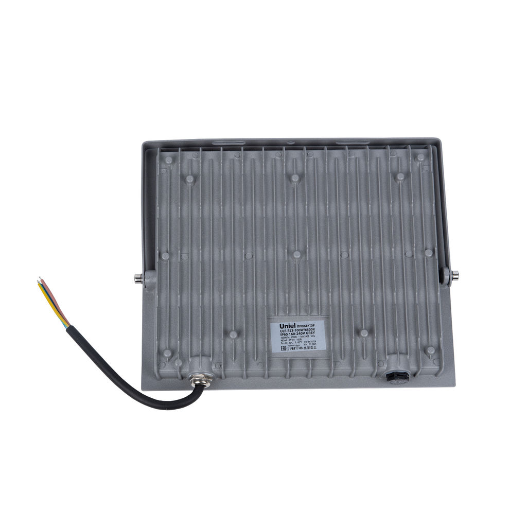 ULF-F23-100W/6500K IP65 160-240V GREY Прожектор светодиодный. Дневной свет (6500K). Корпус серый. TM Uniel