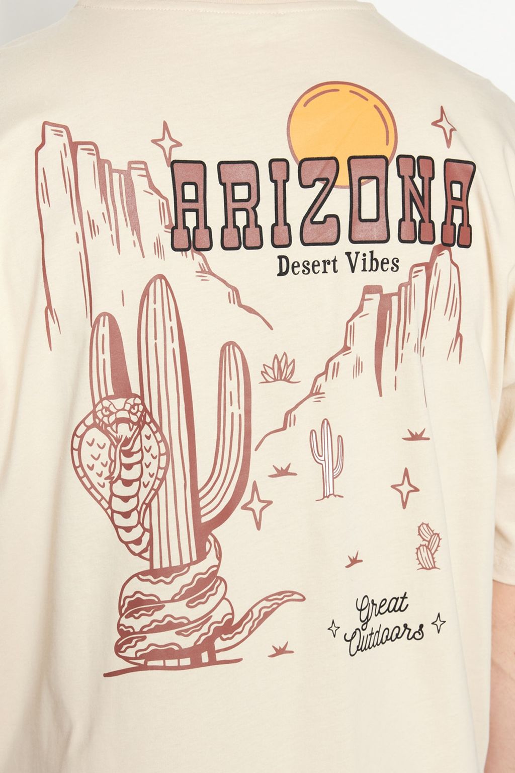 TRENDYOL MAN Siyah Oversize/Genis Kesim Tropik Arizona Sehir Bask?l? %100 Pamuklu T-Shirt TMNSS23TS00164 - Trendyolmilla фото 14