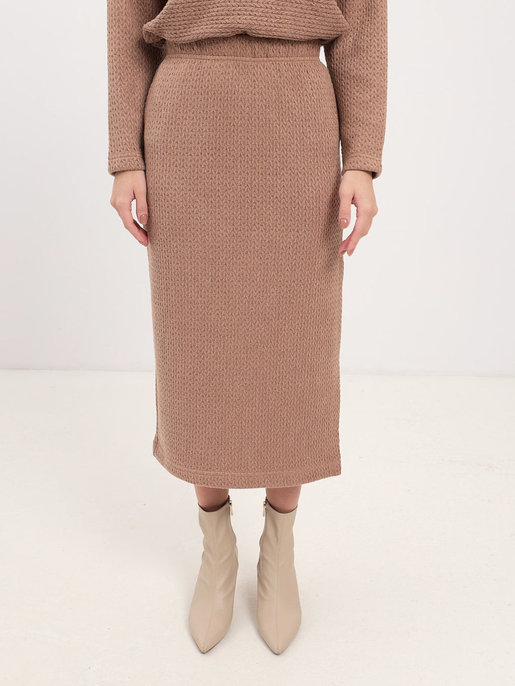 Юбка трикотажная KATHARINA KROSS KK-SKT-006Kn-коричневый  фото 3