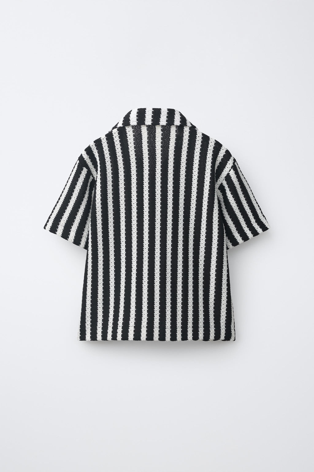 CAMISA PUNTO RAYAS / Negro - Zara фото 2