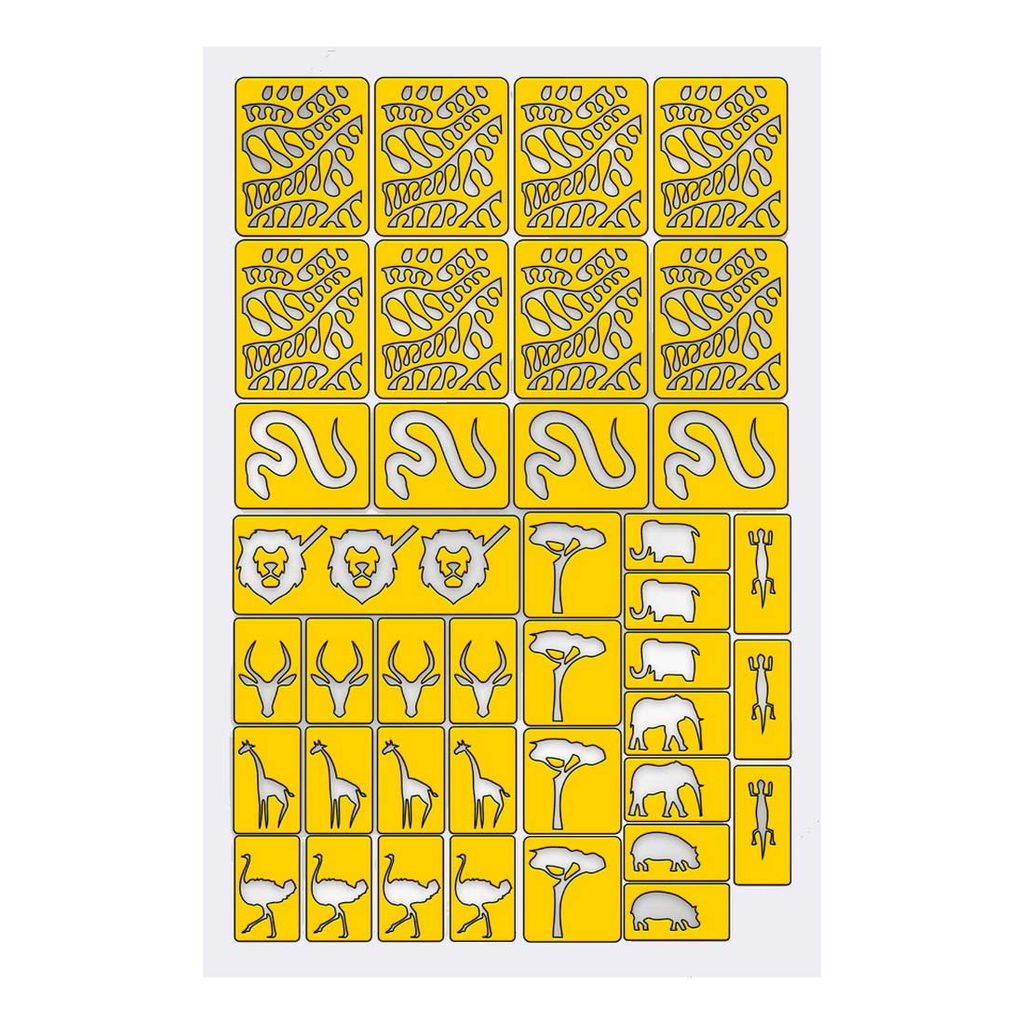 Prima Nails Трафарет для маникюра Сафари