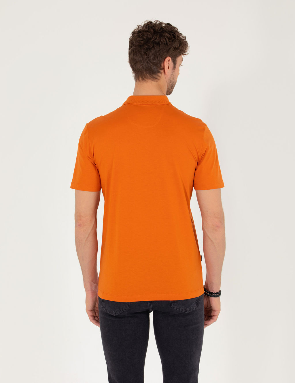 Kahverengi Regular Fit Polo Yaka Merserize Ti__rt