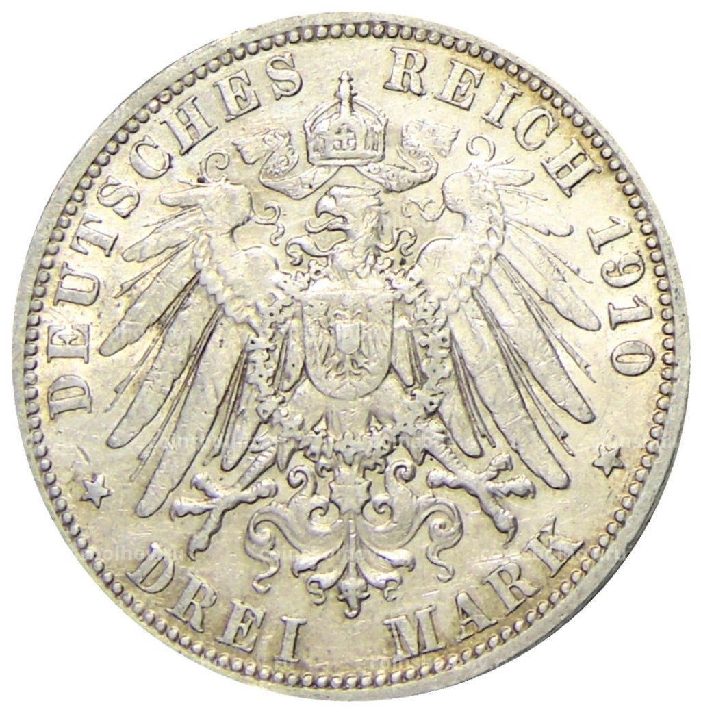 3 марки 1910 года А Германия (Пруссия)