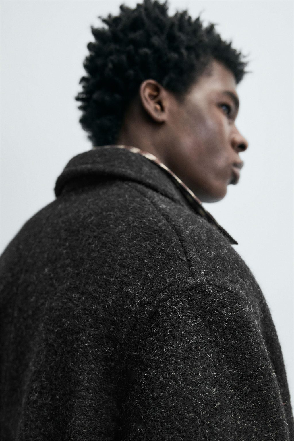WOOL BLEND DOUBLE-BREASTED PEA COAT - Zara фото 7