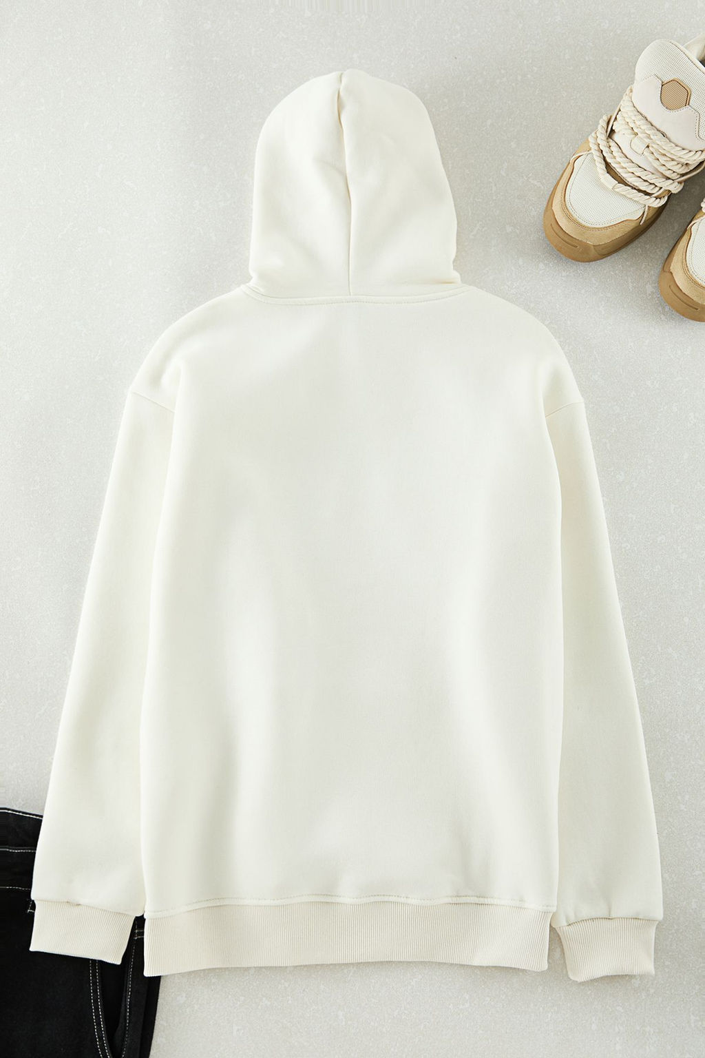 TRENDYOL MAN Antrasit Oversize/Genis Kesim Yaz? Nak?sl? Ici Polar/S?cak Tutan Kapusonlu Sweatshirt TMNAW25SW00180 - Trendyolmilla фото 12