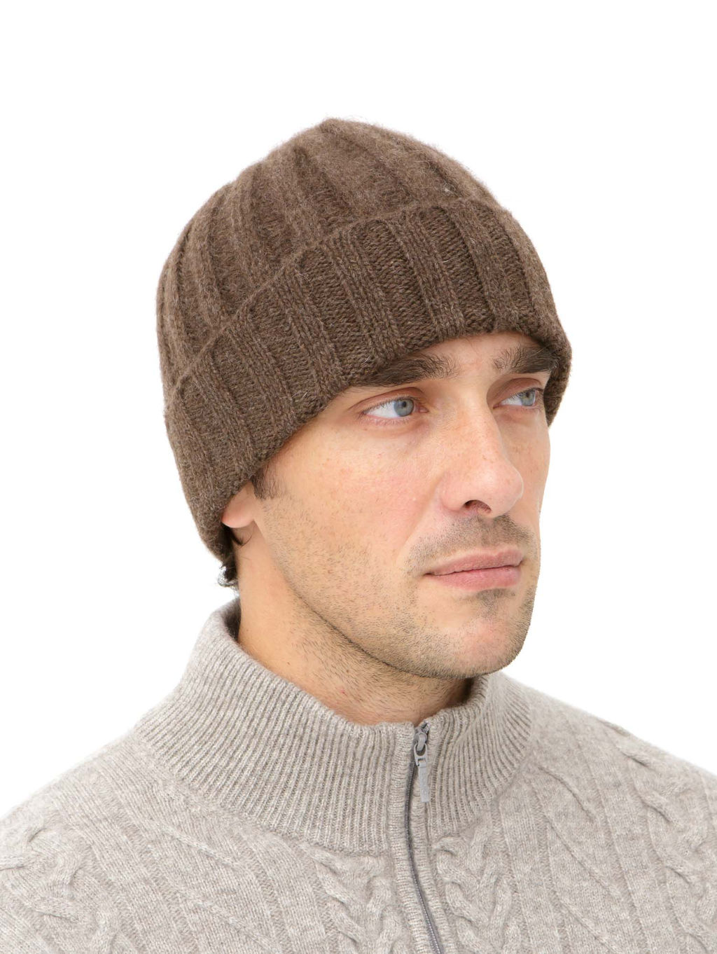 Шапка из шерсти 0179С коричневая
