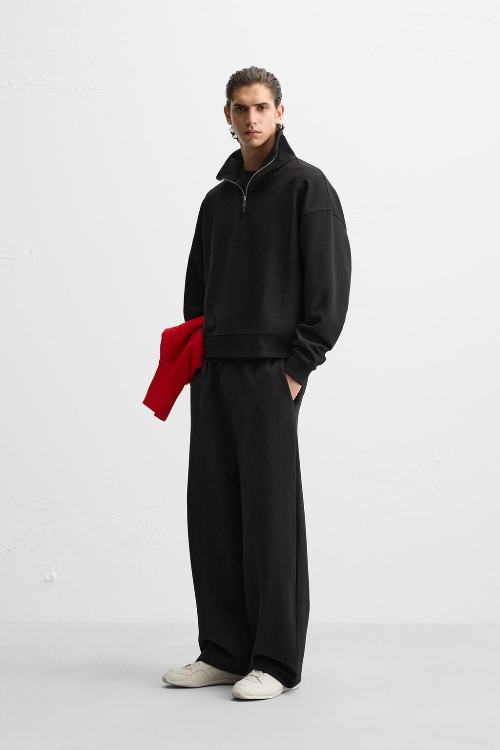 TECHNICAL QUARTER-ZIP SWEATSHIRT - Zara фото 4