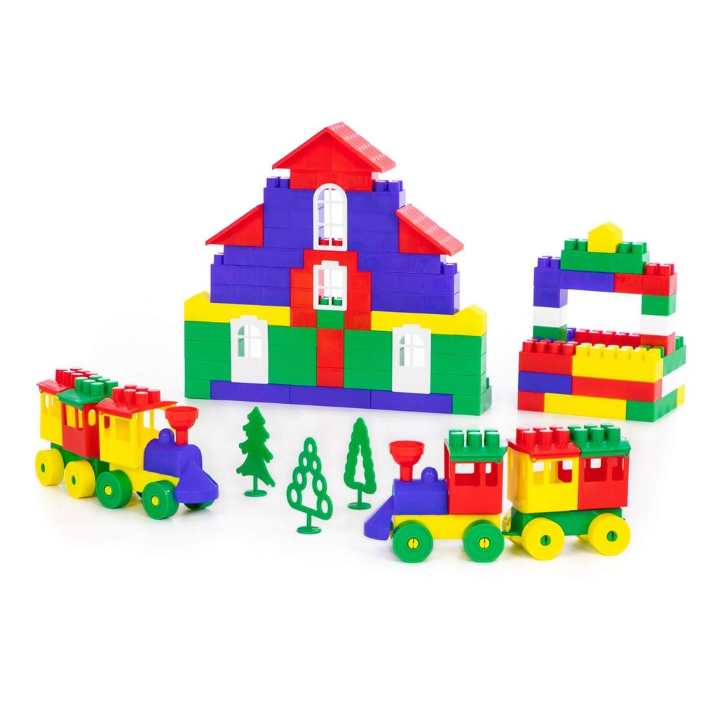 Конструктор Строитель (Макси, 253 элемента) (в мешке) - Полесье фото 2