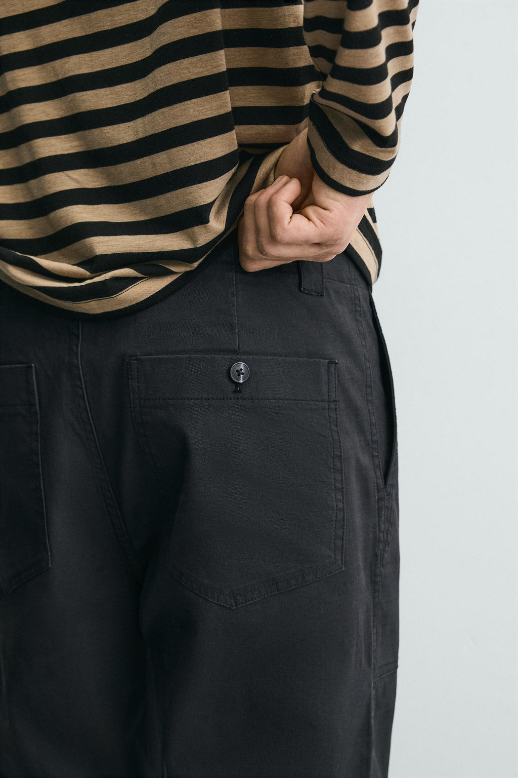 PANTAL?N STRAIGHT FIT LAVADO / Acero - Zara фото 5