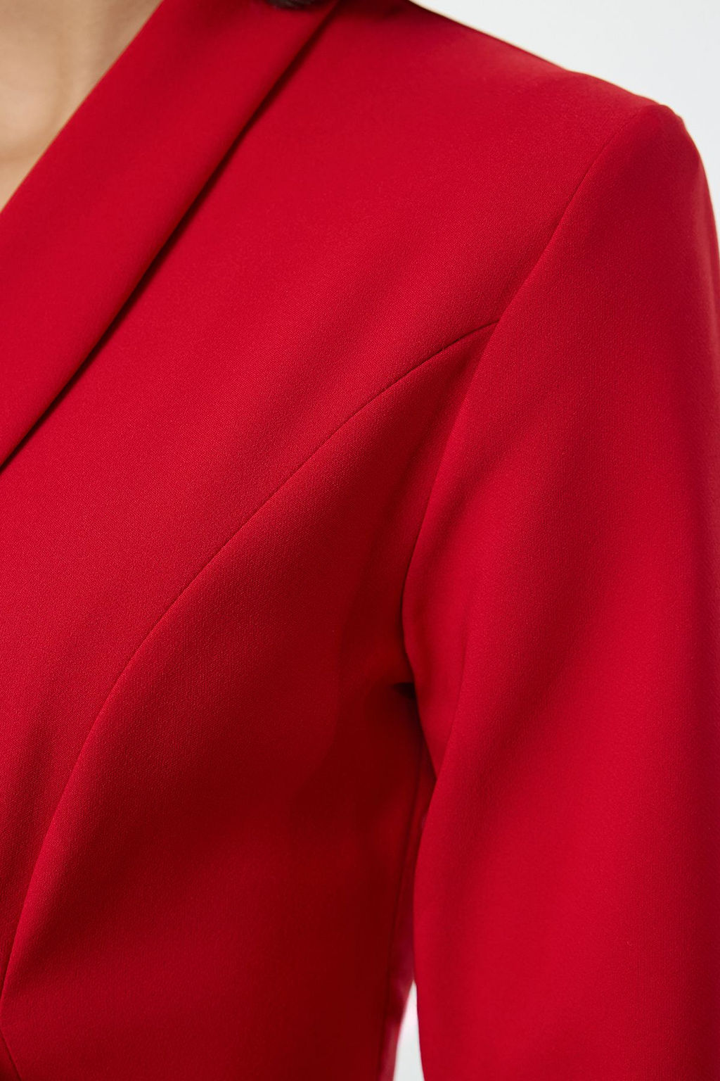 K?rm?z? Etegi F?rf?rl? Dokuma Ceket Elbise TWOAW24EL00589 - Trendyolmilla фото 4