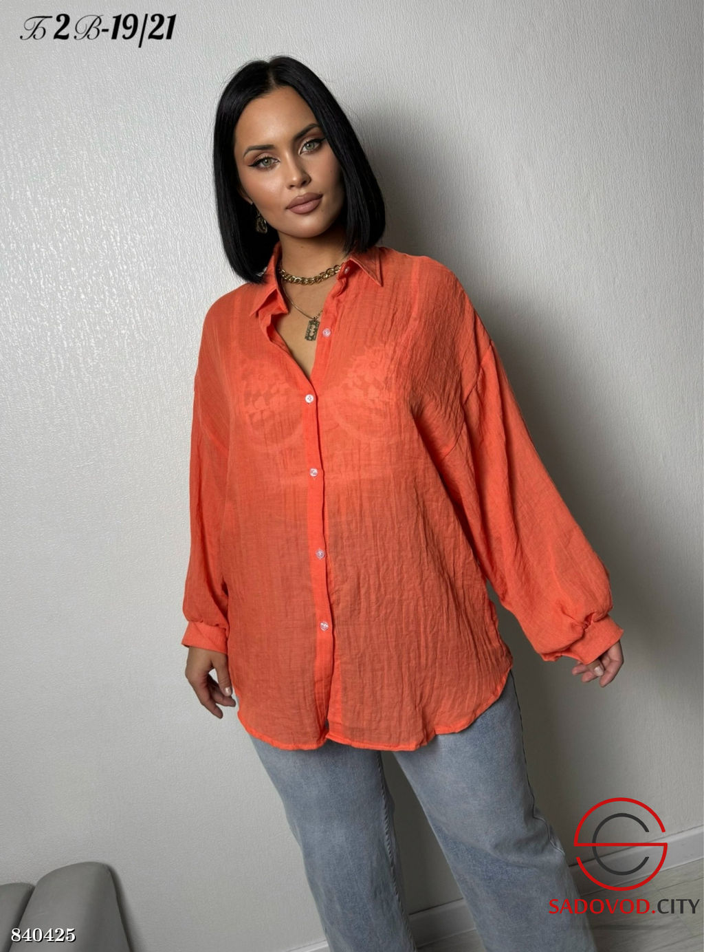 Рубашка женская однотонная - Bruno фото 3