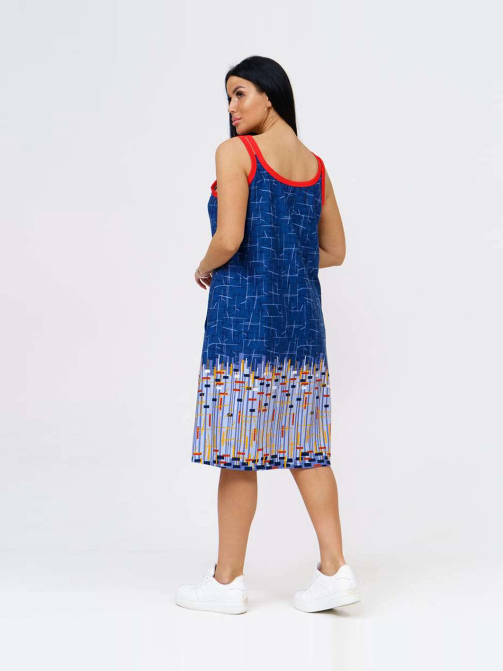 Сарафан женский, цвет синий желтый красный