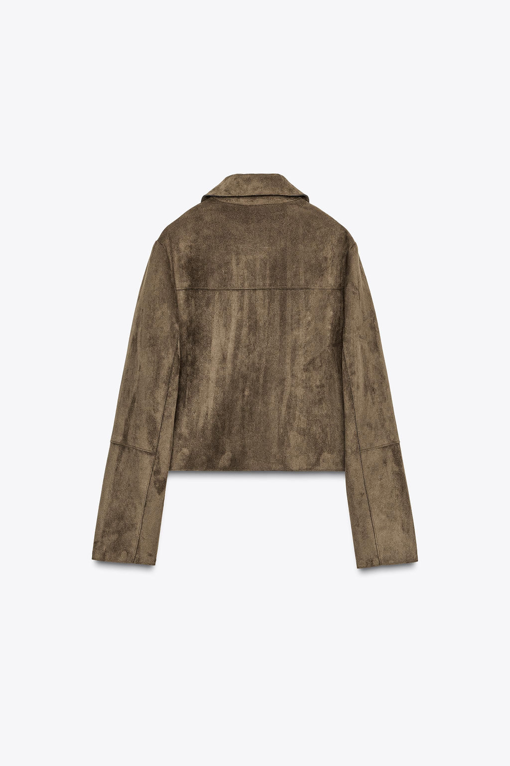 FAUX SUEDE CROPPED JACKET - Zara фото 8