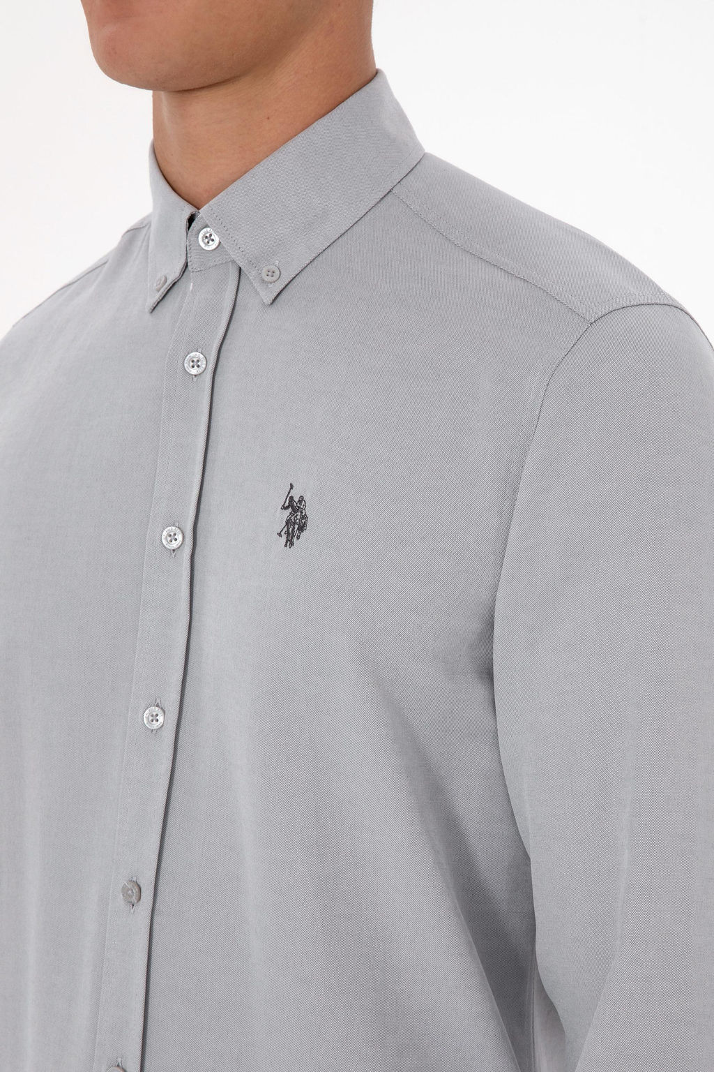 Erkek Gri Uzun Kollu G_mlek Sepette S_rpriz _ndirim - U.s. polo assn фото 7