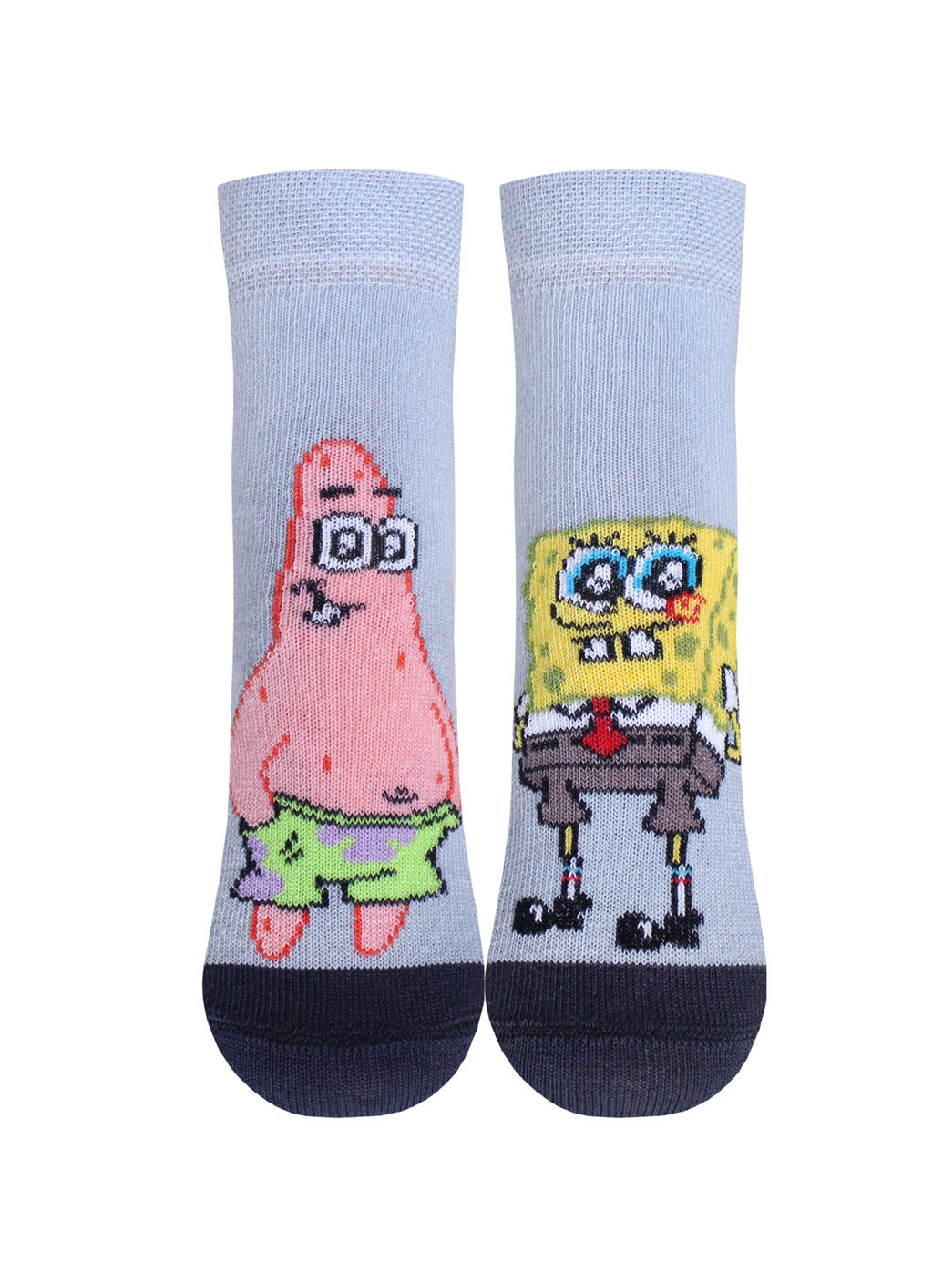 Цена за 2 пары БРЕСТСКИЕ НОСКИ ДЕТСКИЕ 3074 SPONGEBOB (средней длины) серо-голубой