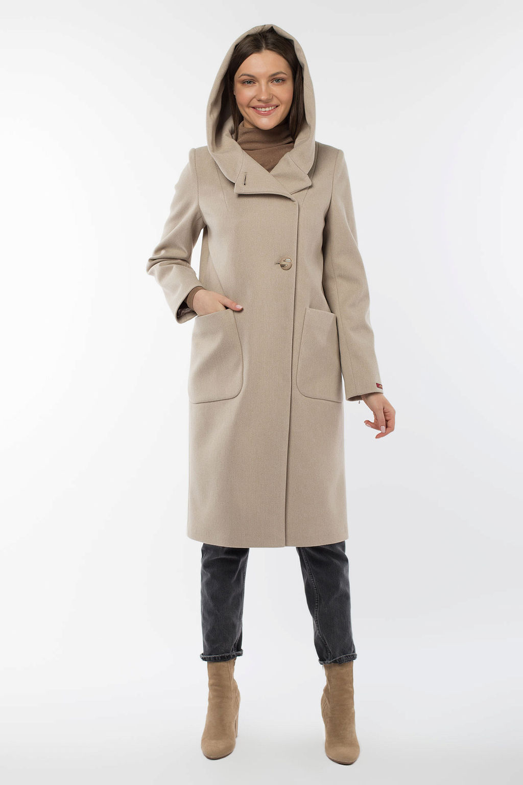 Пальто женское демисезонное (пояс) - El podio фото 8